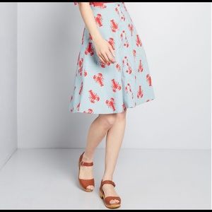 Long Skirt Lobster Pattern M/12 / size pockets